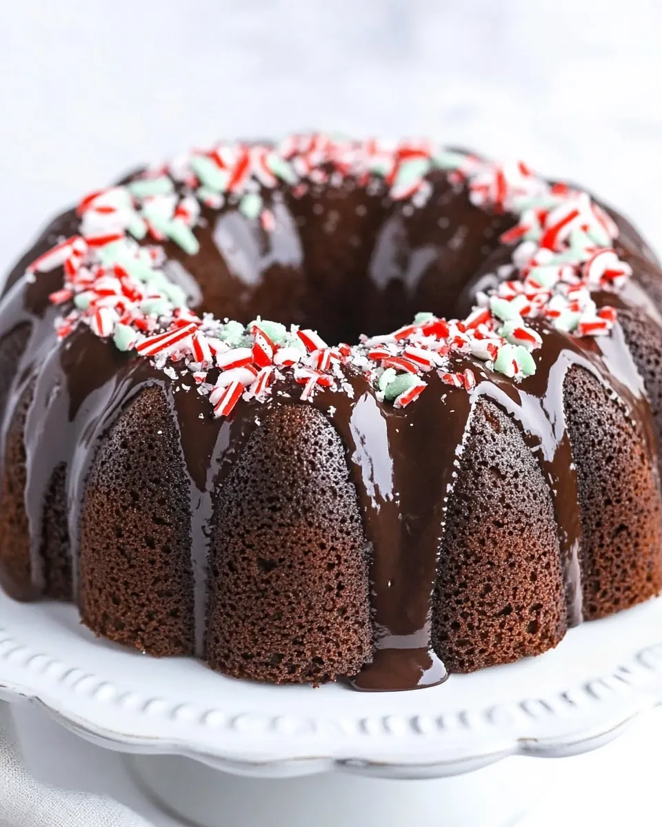Chocolate Peppermint Bundt Cake