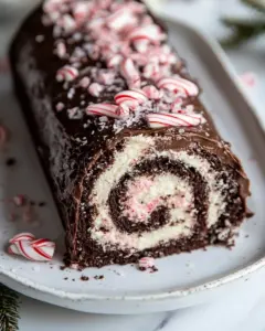 Chocolate Peppermint Cake Roll