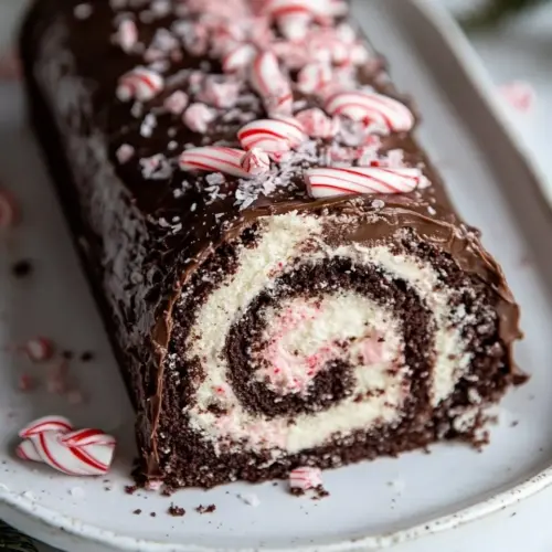 Chocolate Peppermint Cake Roll