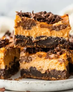 Chocolate Pumpkin Cheesecake Bars
