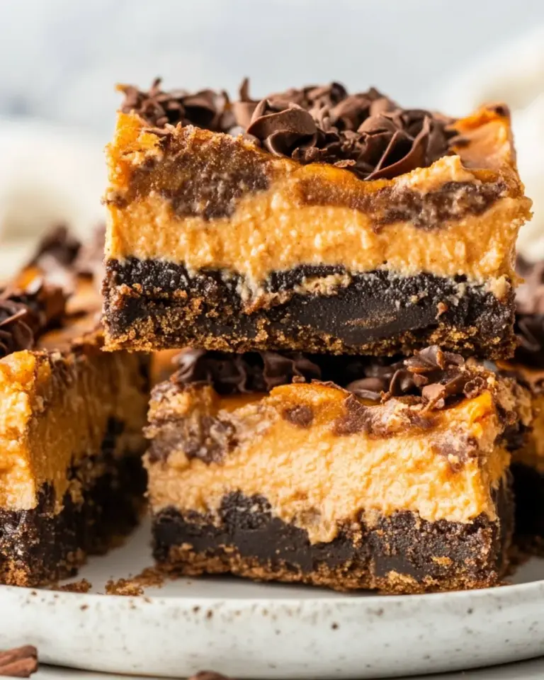 Chocolate Pumpkin Cheesecake Bars