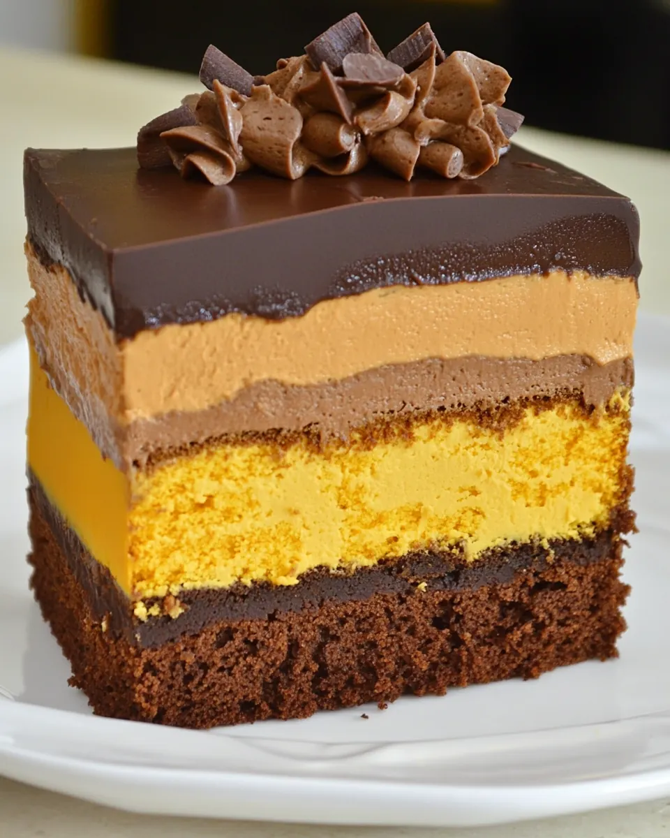 Chocolate Pumpkin Mousse Cake