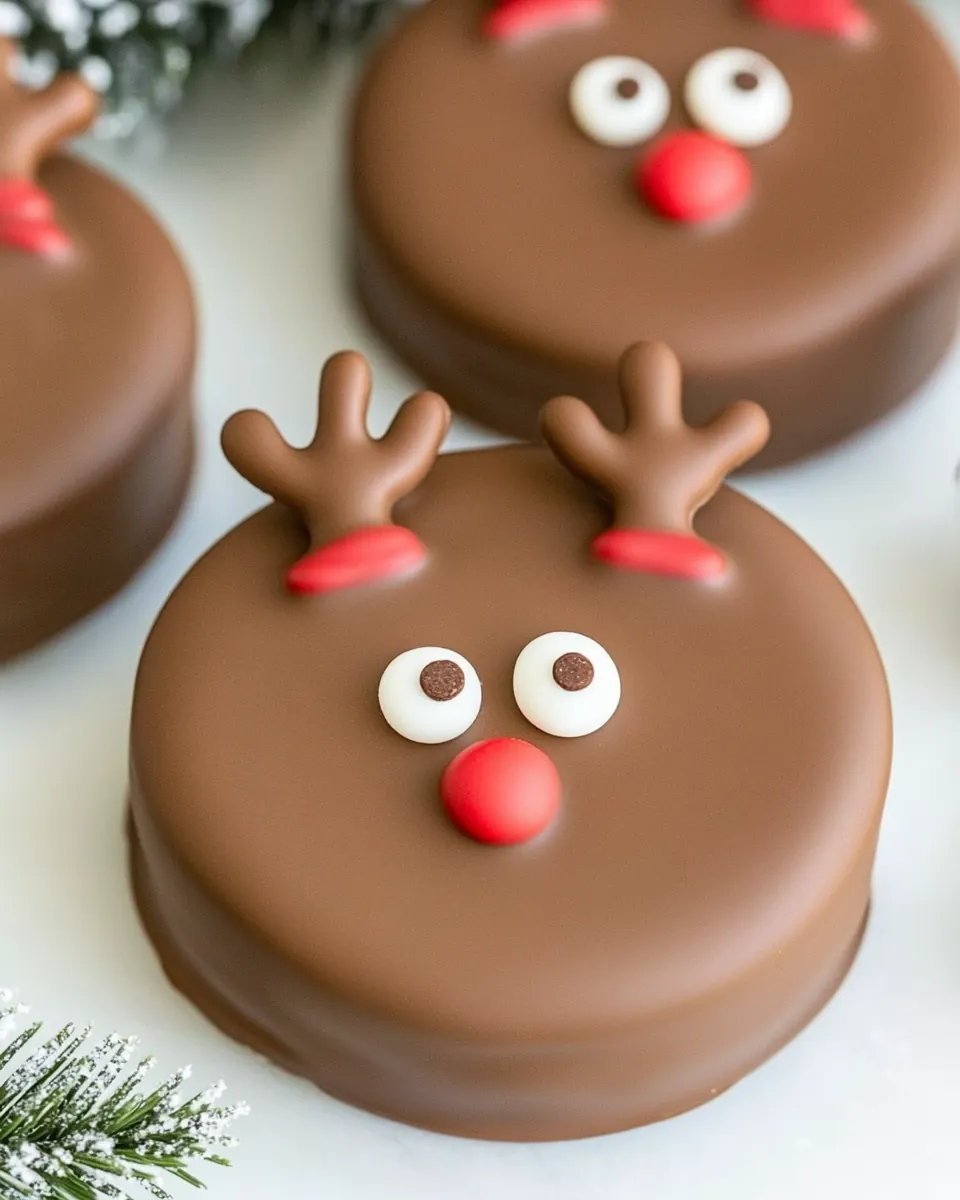 Chocolate Rudolph Reindeer Oreos