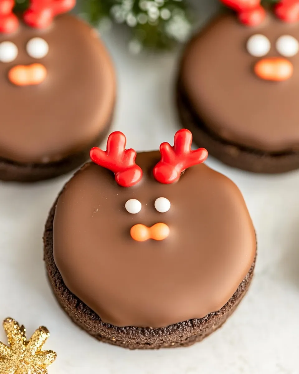 Chocolate Rudolph Reindeer Oreos