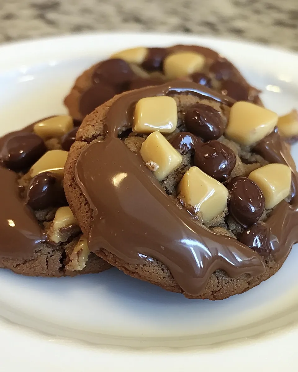 Chocolate Turtle Cookies