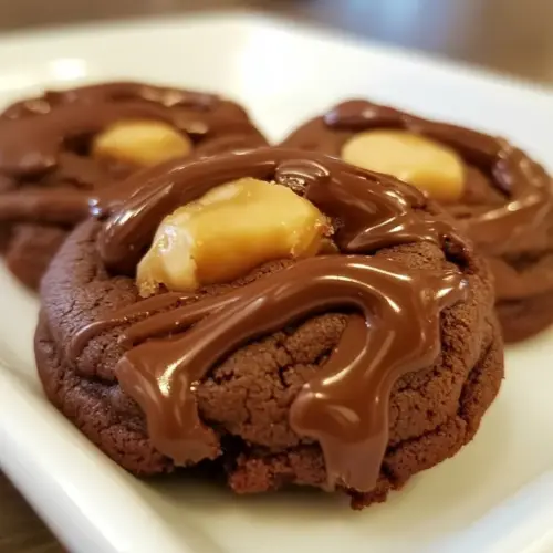 Chocolate Turtle Cookies