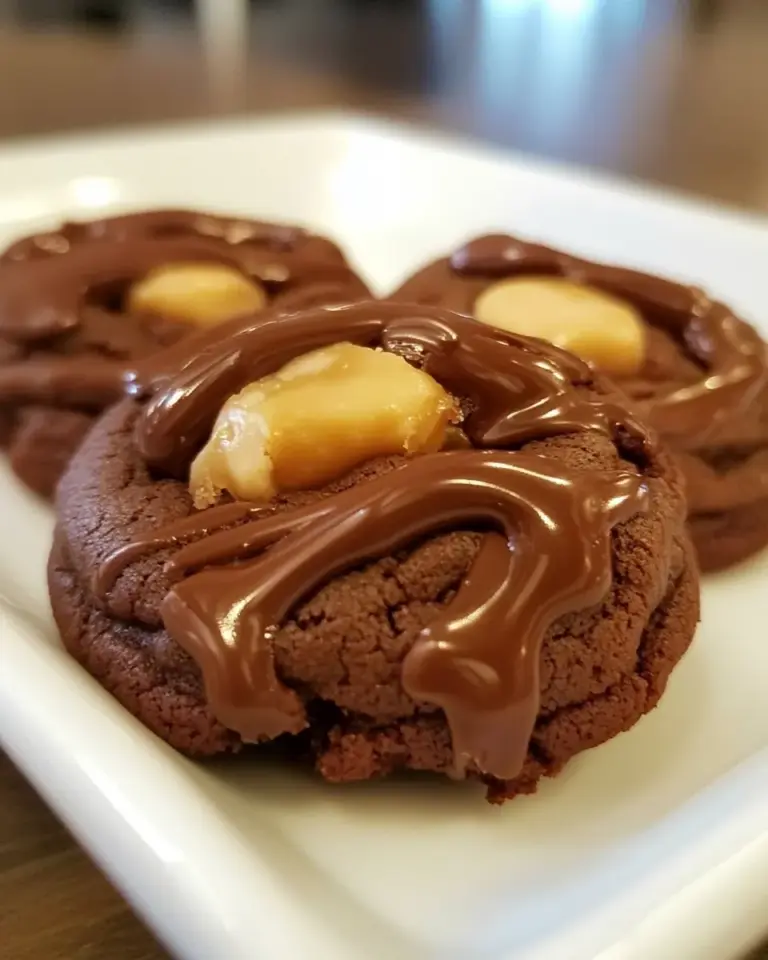 Chocolate Turtle Cookies