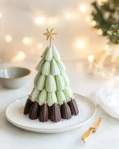 Chocolate coated Vanilla Madeleine Christmas Tree