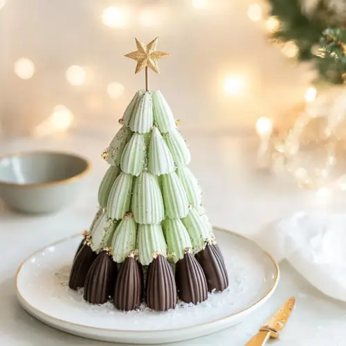 Chocolate coated Vanilla Madeleine Christmas Tree