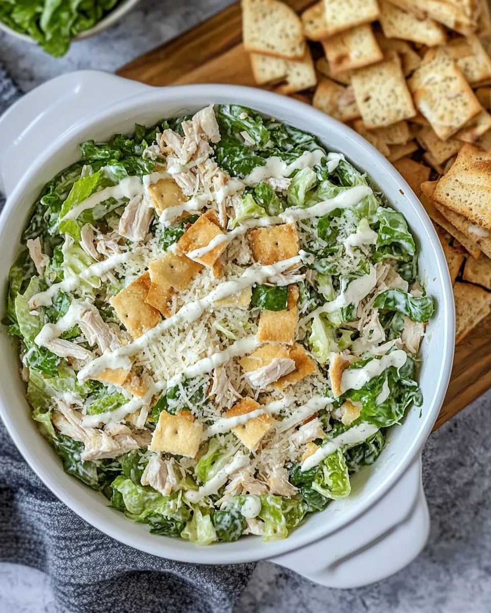 Chopped Chicken Caesar Salad Dip