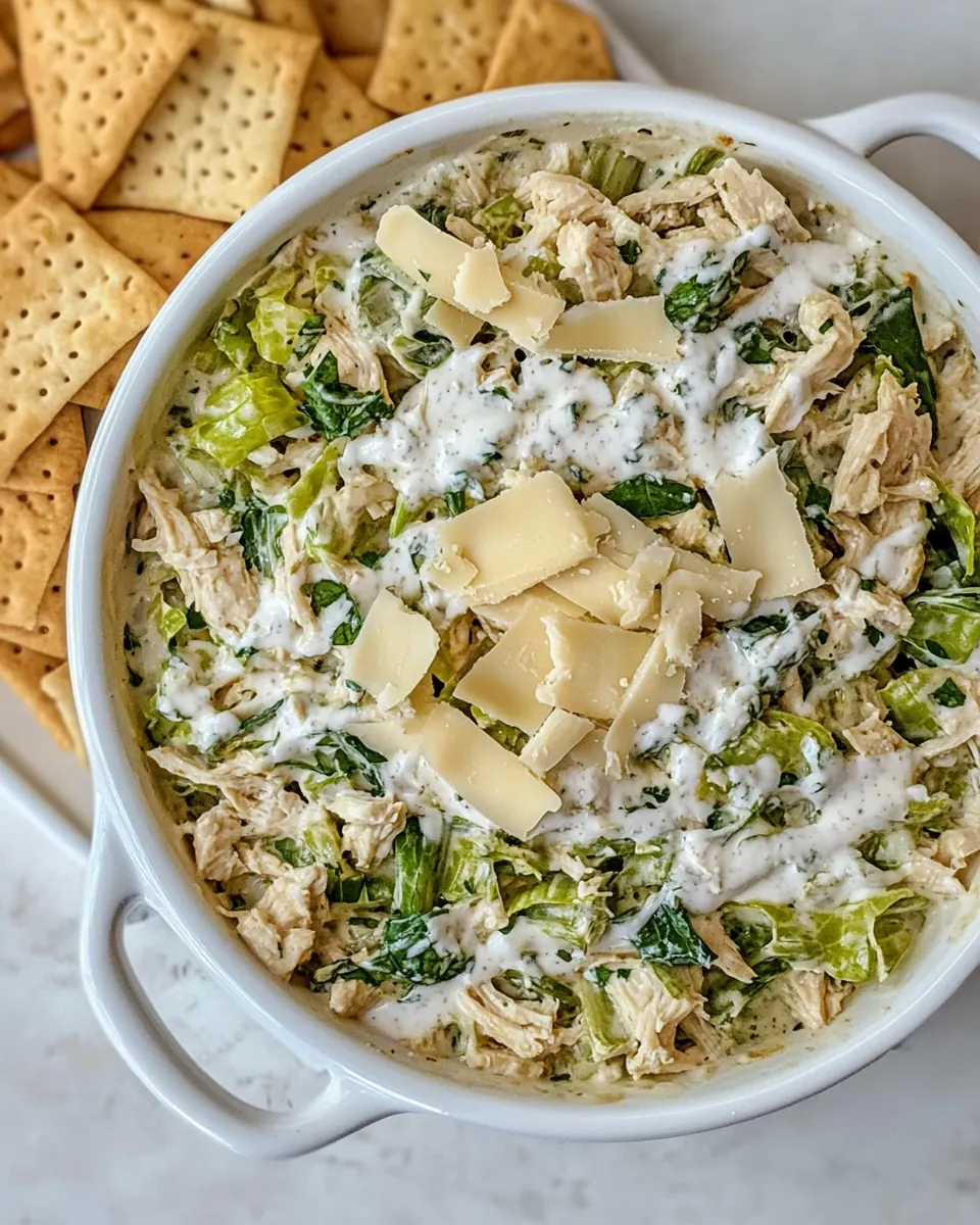 Chopped Chicken Caesar Salad Dip