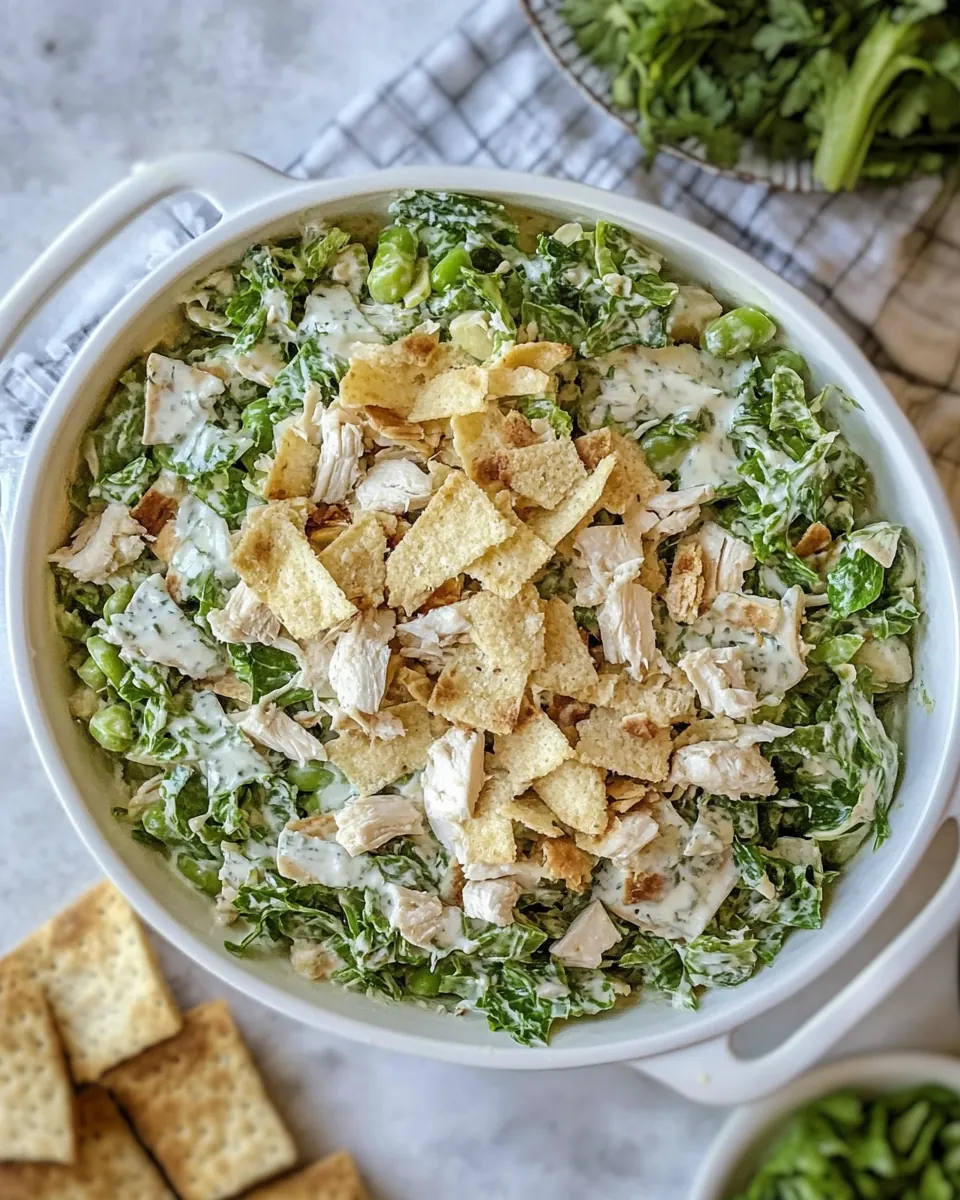 Chopped Chicken Caesar Salad Dip