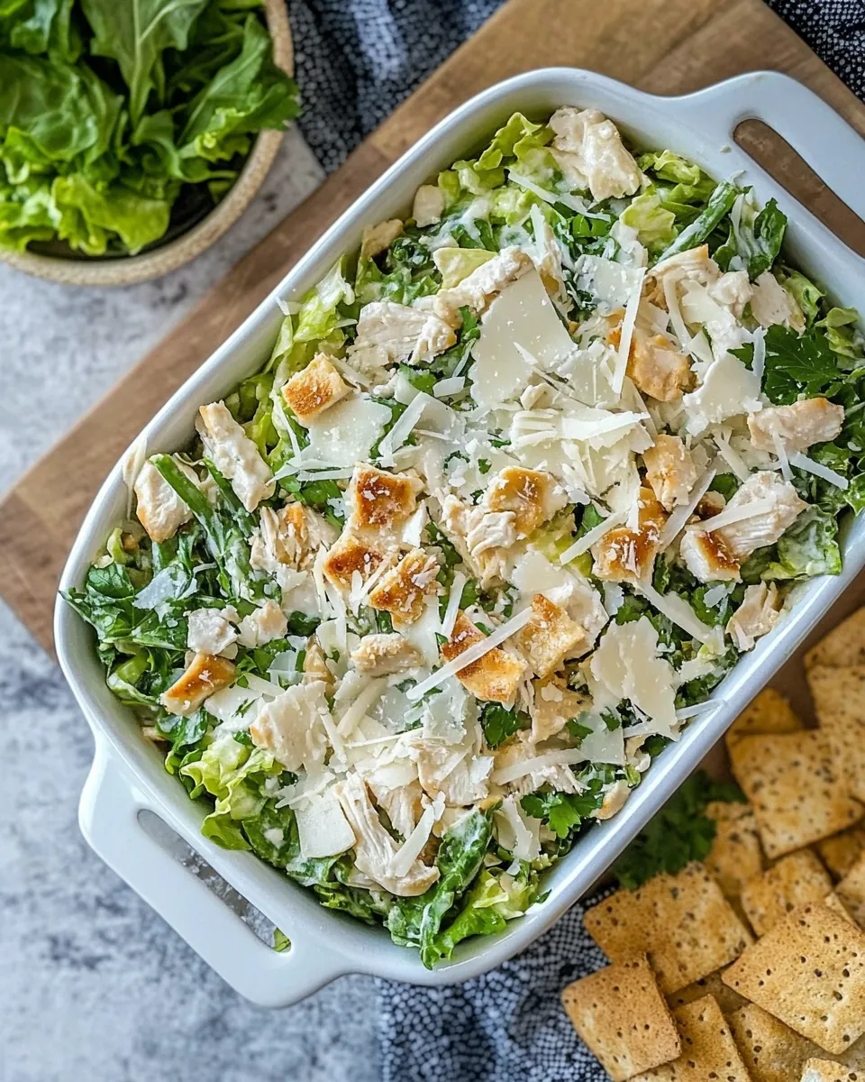 Chopped Chicken Caesar Salad Dip