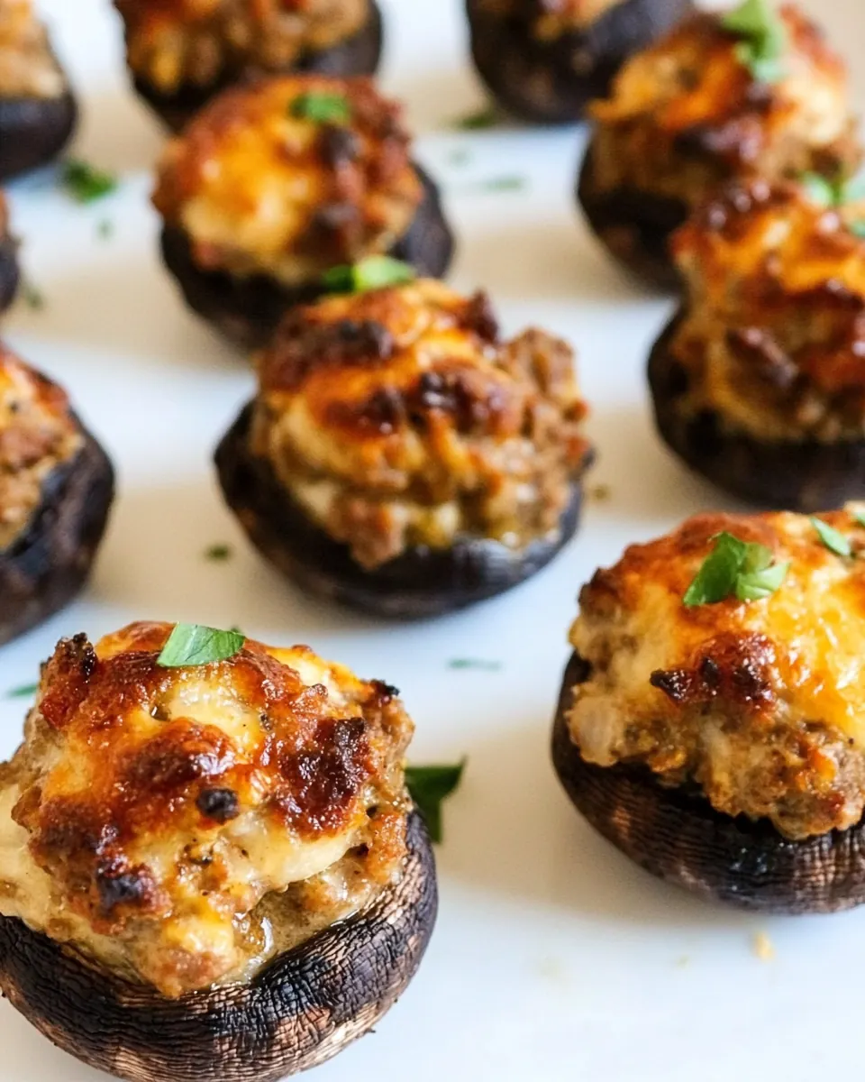Chorizo Stuffed Mushrooms