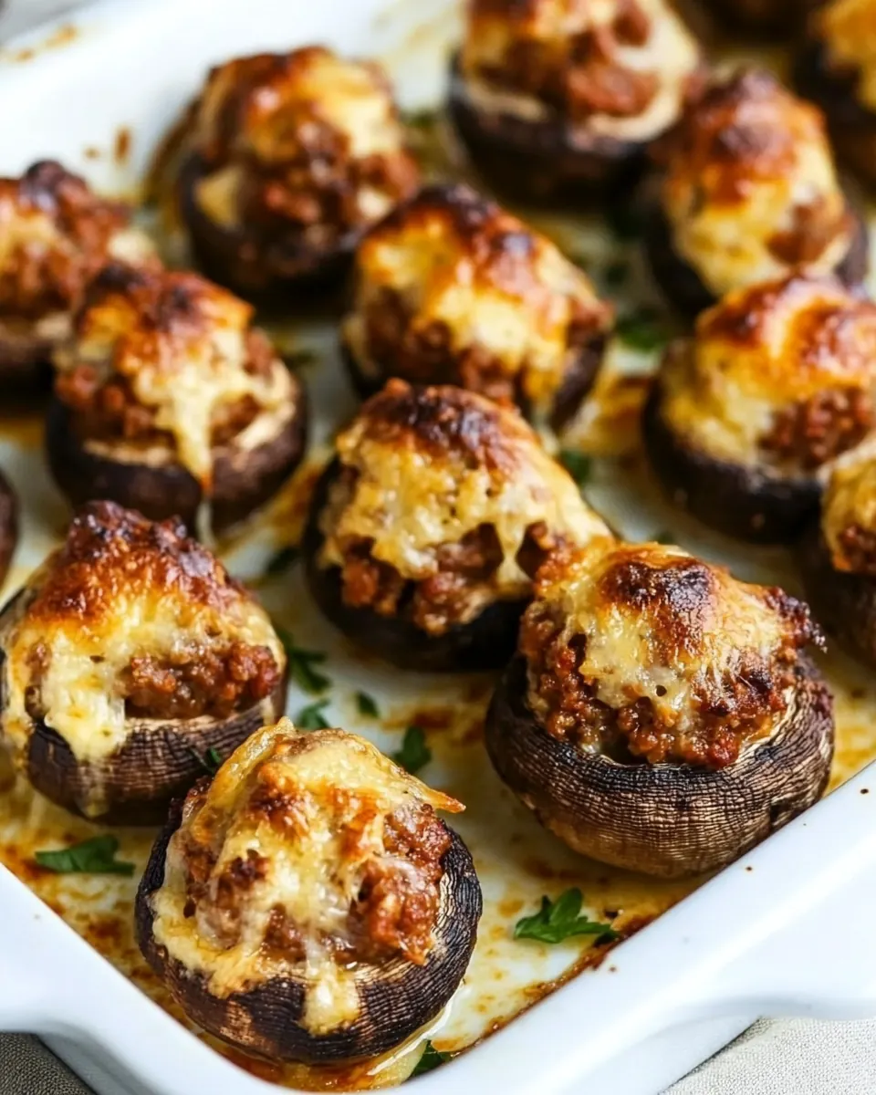 Chorizo Stuffed Mushrooms