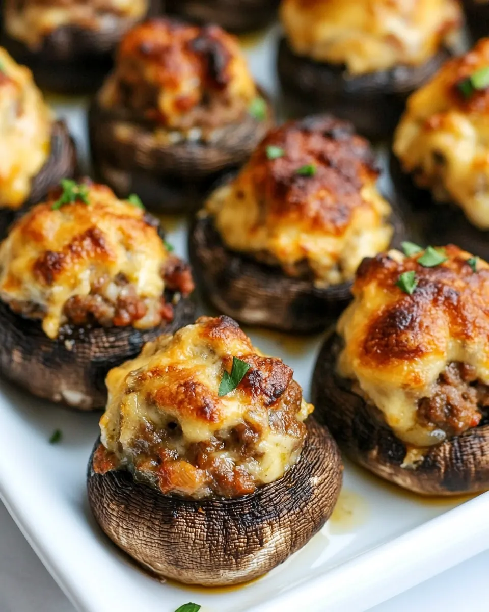 Chorizo Stuffed Mushrooms