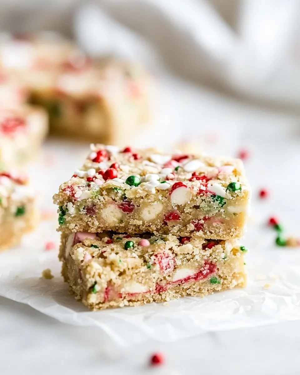 Christmas Cake Batter Blondies