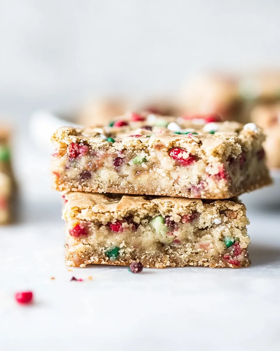 Christmas Cake Batter Blondies