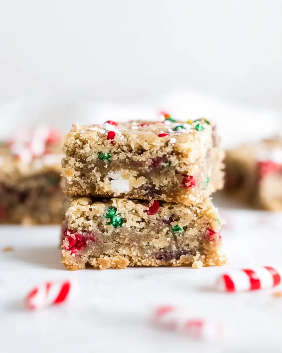 Christmas Cake Batter Blondies