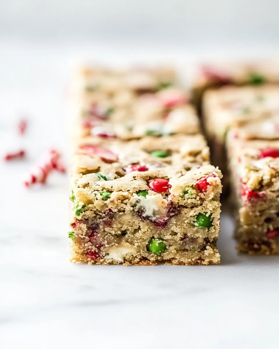 Christmas Cake Batter Blondies