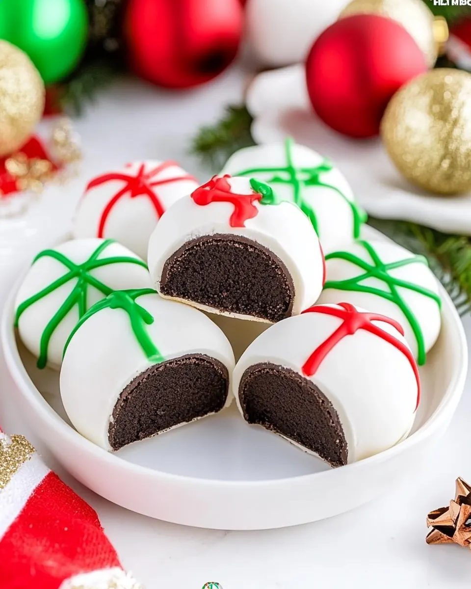 Christmas Present Oreo Truffles