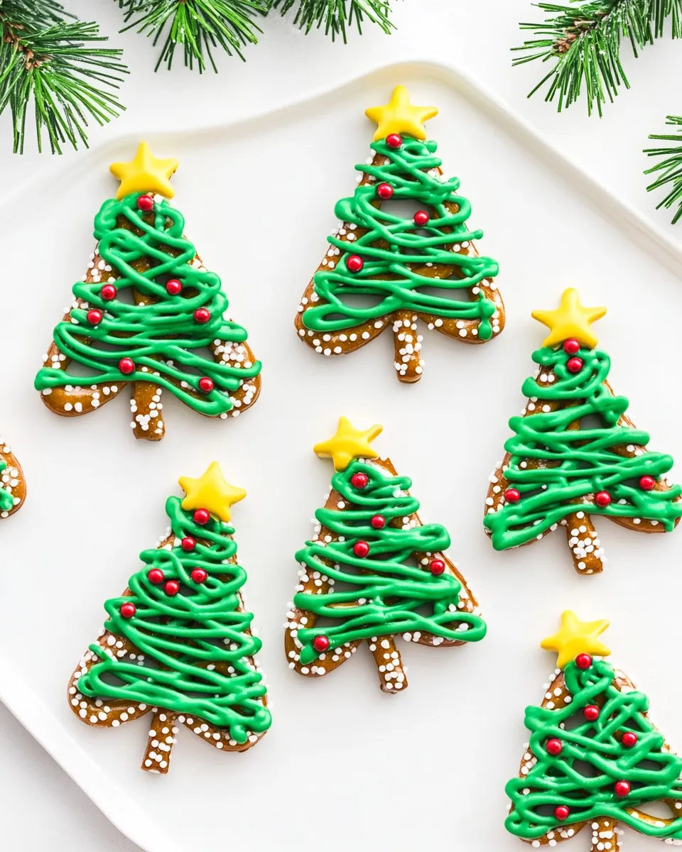 Christmas Tree Pretzels