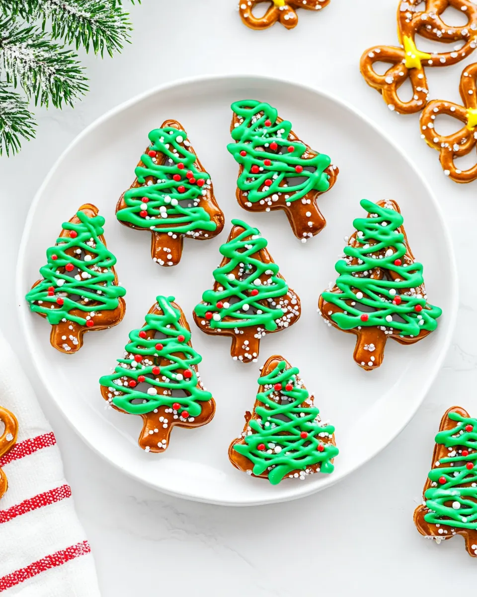 Christmas Tree Pretzels