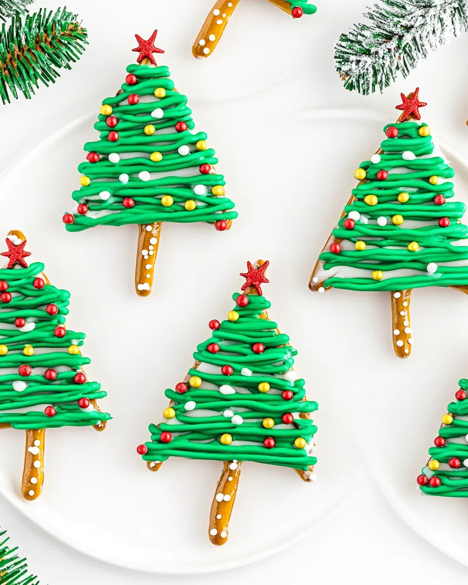 Christmas Tree Pretzels