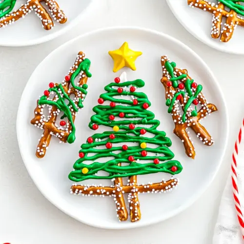 Christmas Tree Pretzels