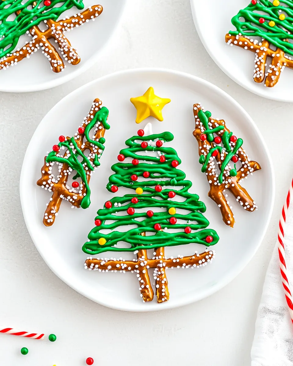 Christmas Tree Pretzels