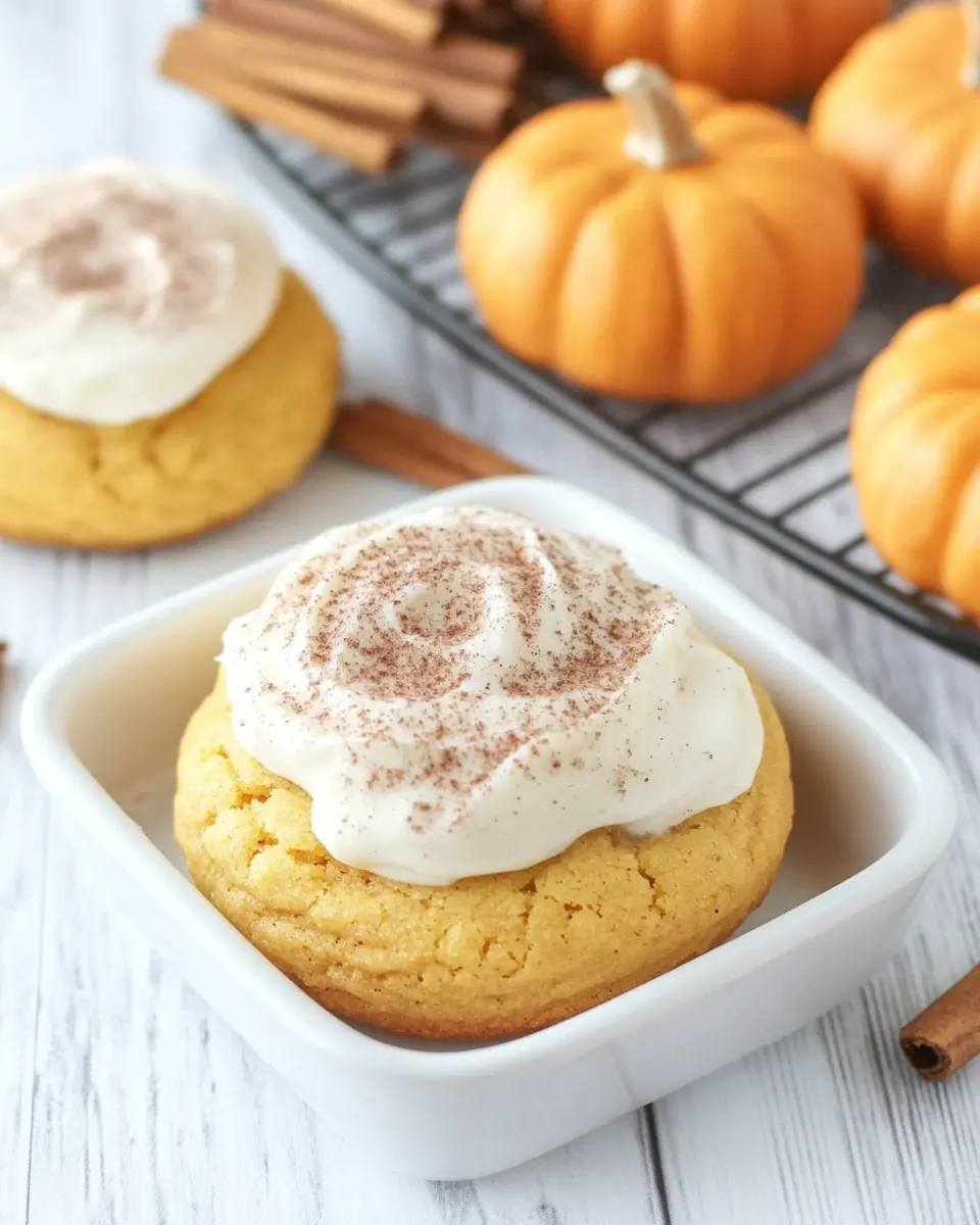 Cinnamon Frosted Pumpkin Cookies
