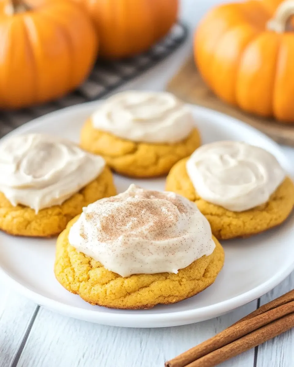 Cinnamon Frosted Pumpkin Cookies
