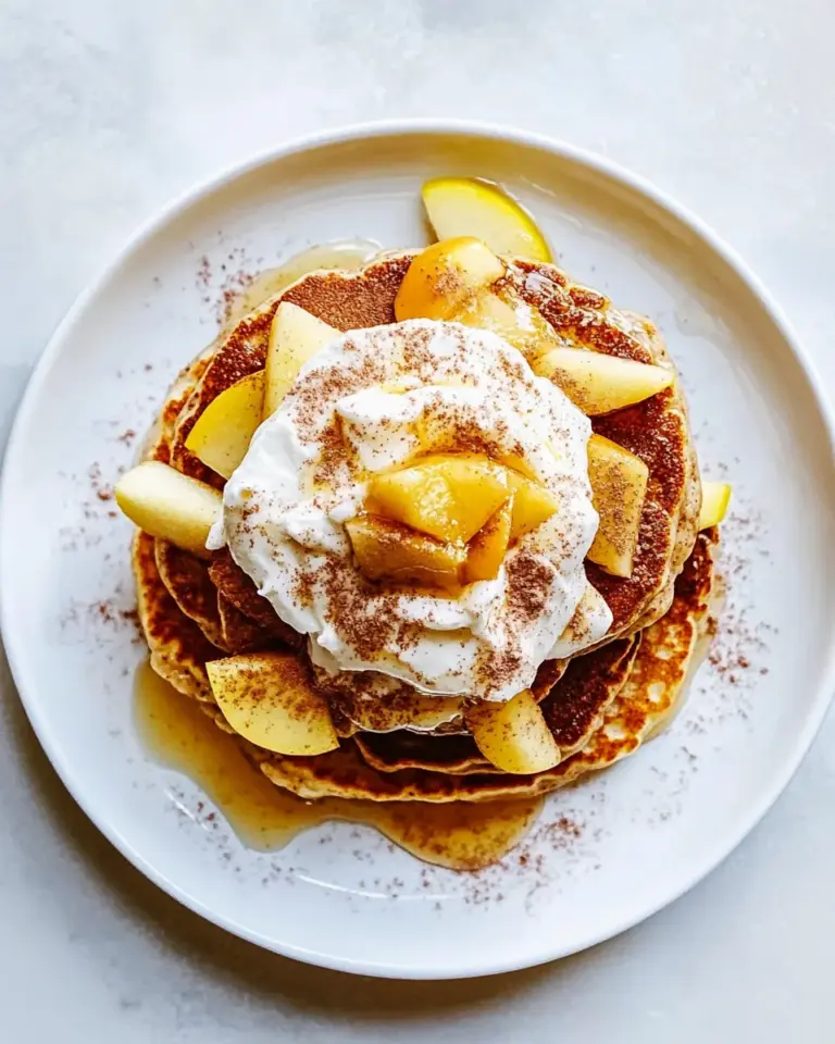 Cinnamon Pancakes with Apples and Meyer Lemon Whipped Cream