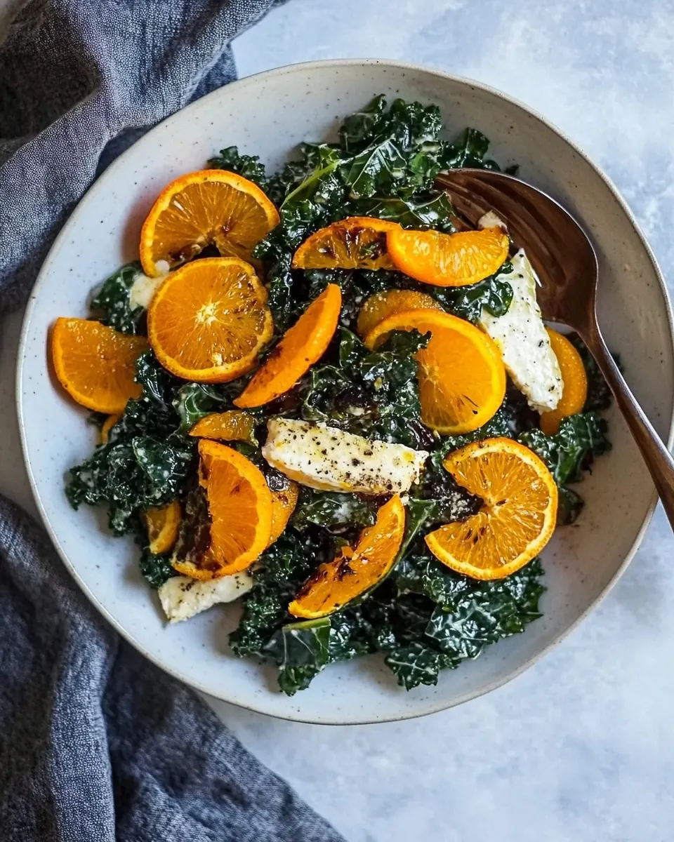Citrus Kale Salad with Blood Orange Vinaigrette