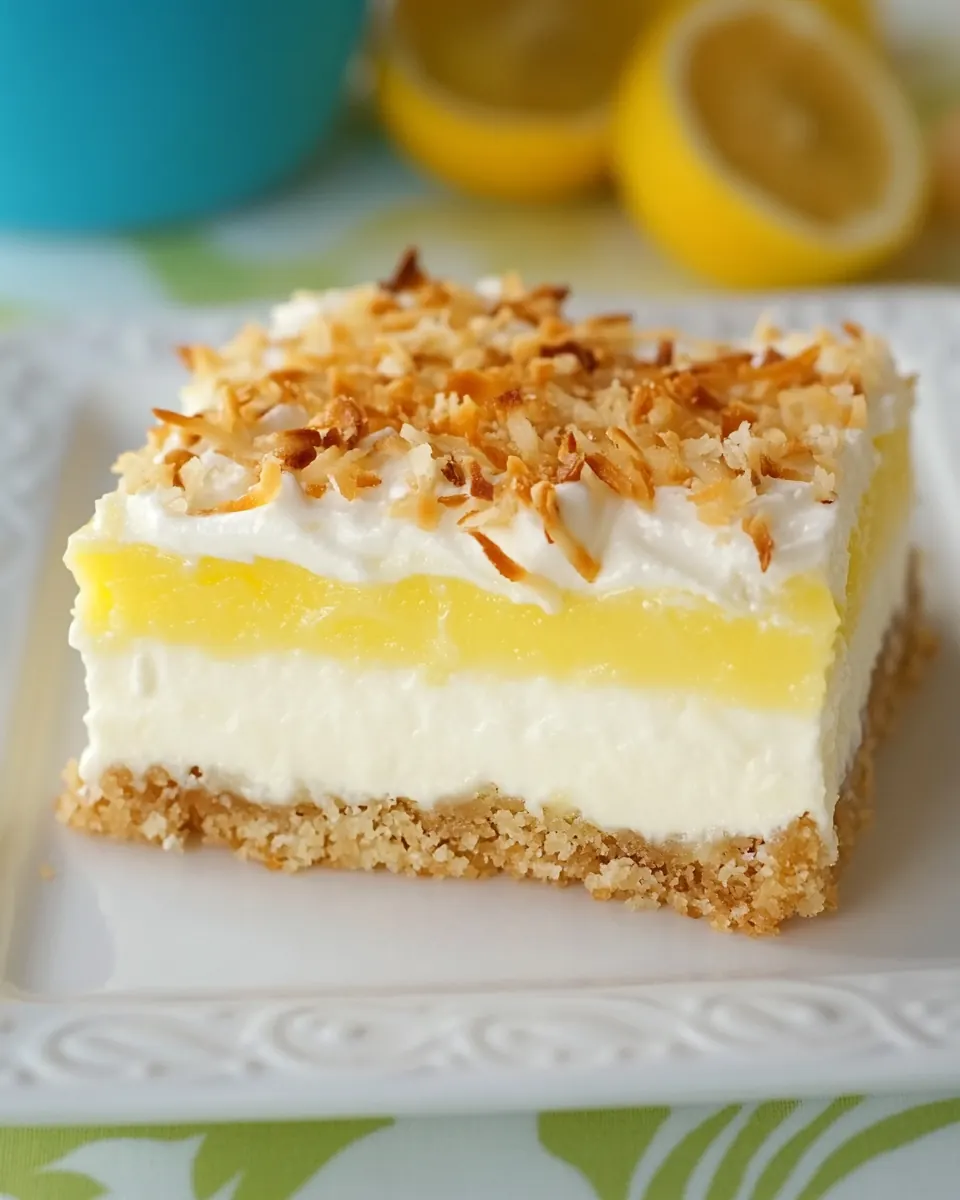 Coconut Cream Cheesecake Bars