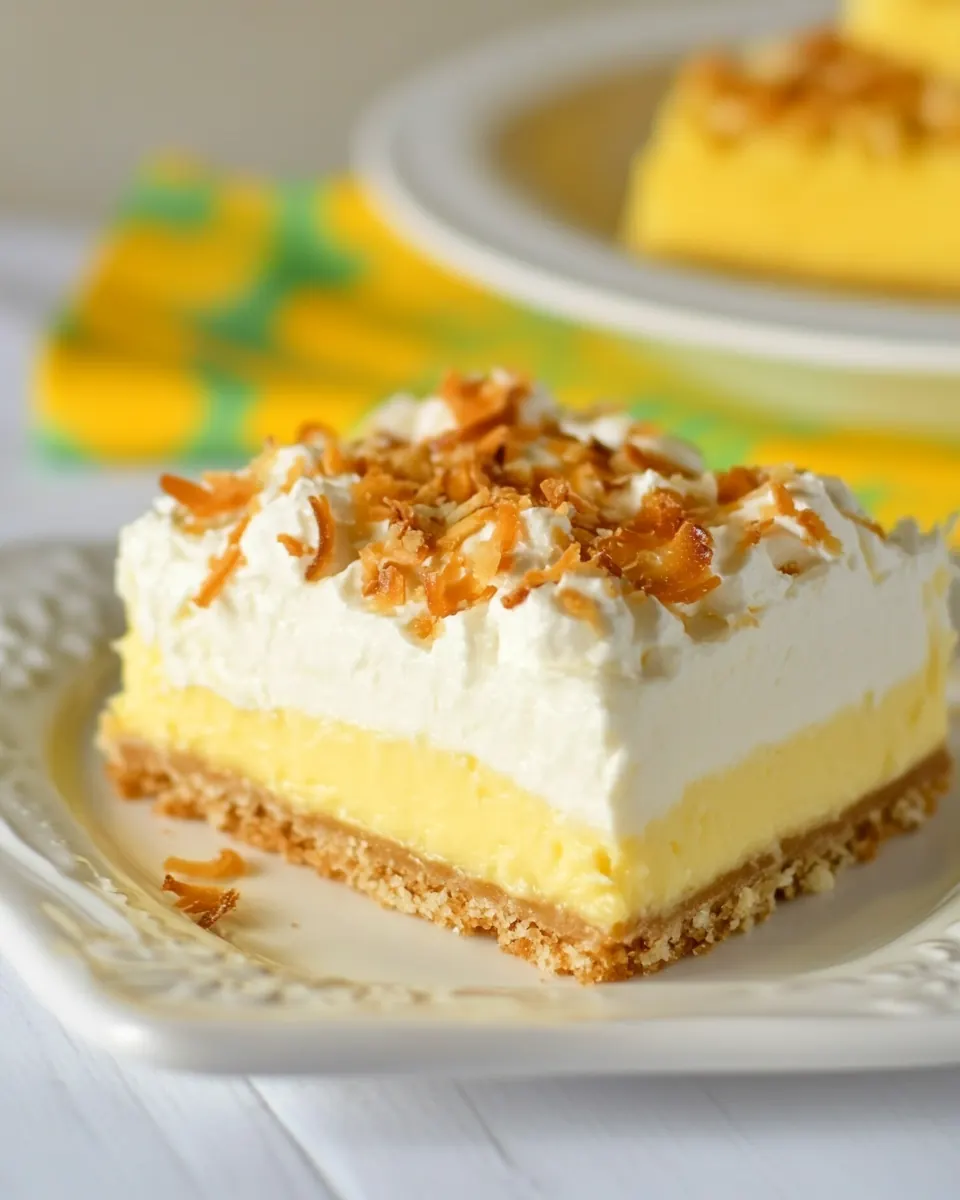Coconut Cream Cheesecake Bars