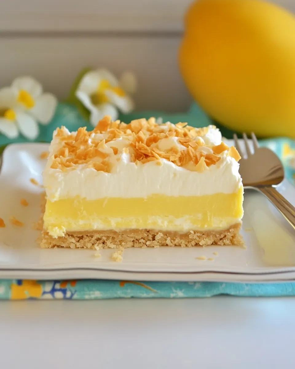Coconut Cream Cheesecake Bars