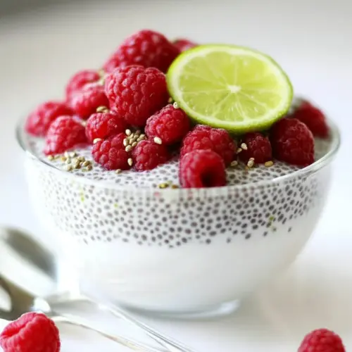 Coconut Lime Raspberry Chia Pudding