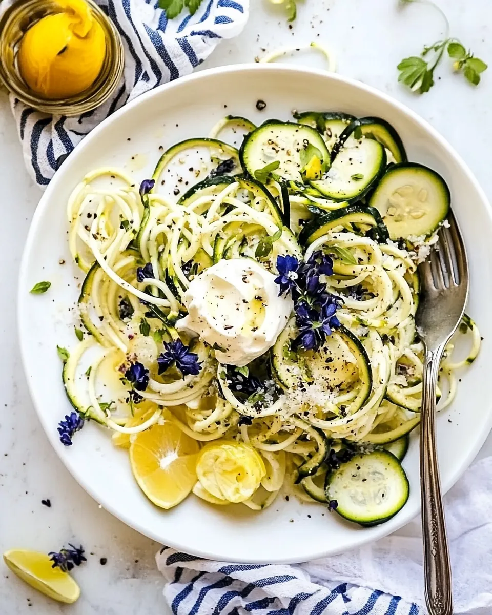 Cold Summer Zucchini Noodle Salad