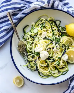 Cold Summer Zucchini Noodle Salad