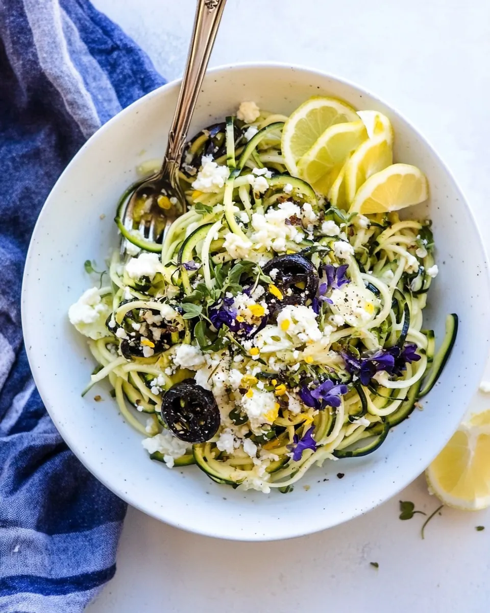 Cold Summer Zucchini Noodle Salad