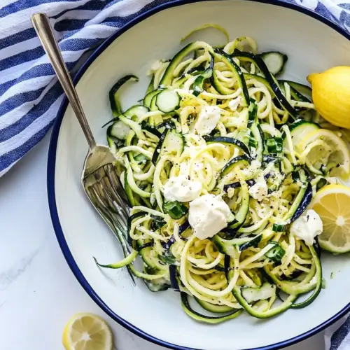 Cold Summer Zucchini Noodle Salad