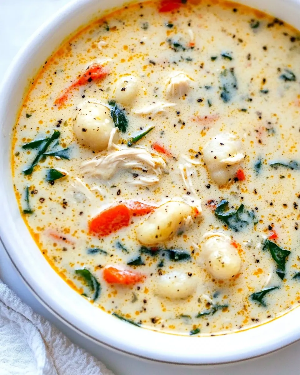 Copycat Olive Garden Chicken Gnocchi Soup
