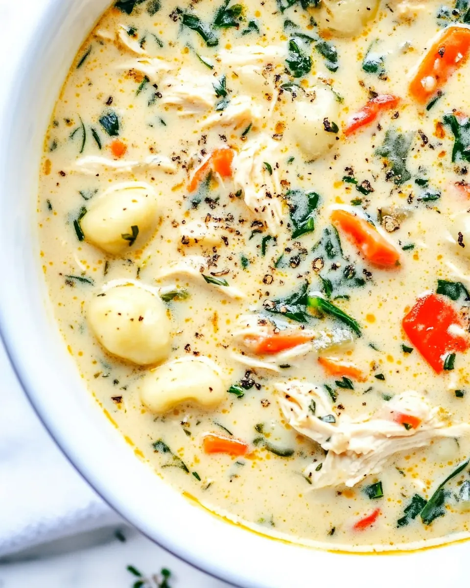 Copycat Olive Garden Chicken Gnocchi Soup