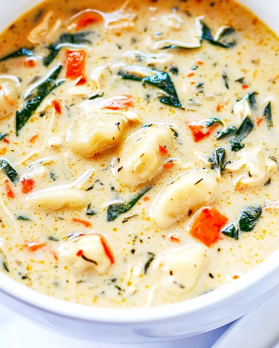 Copycat Olive Garden Chicken Gnocchi Soup