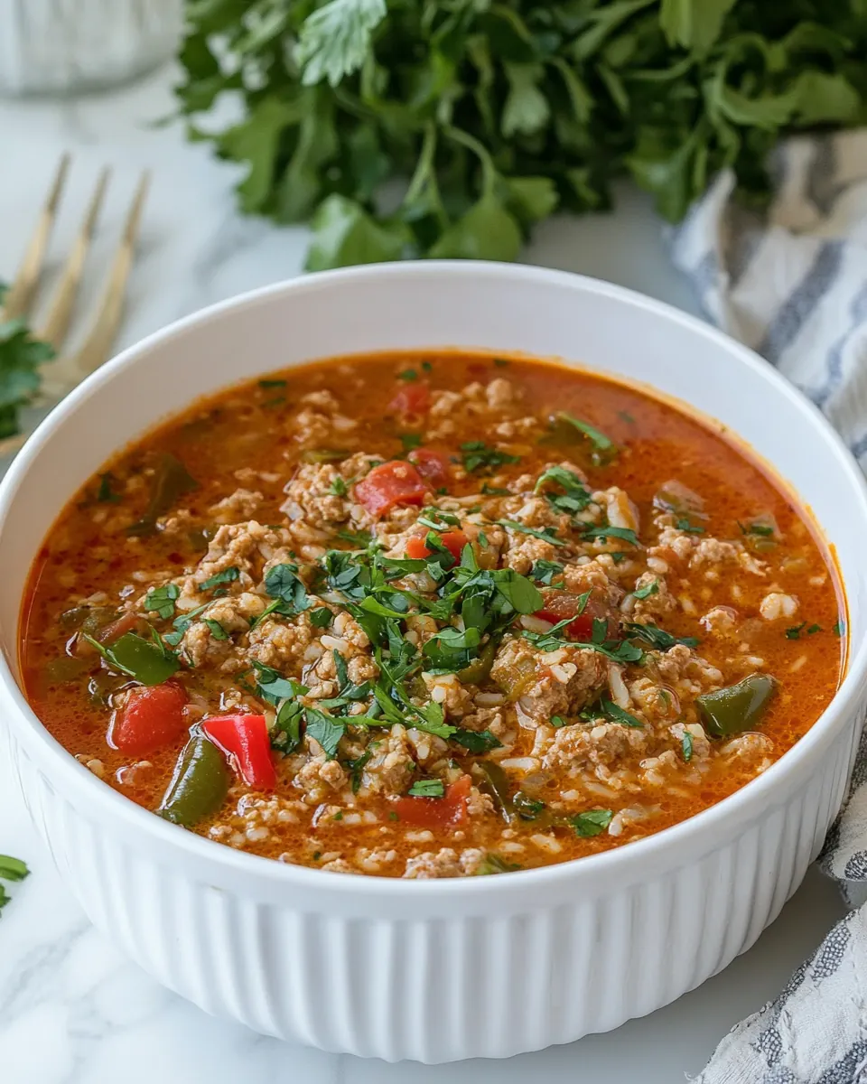 Cozy Stuffed Pepper Soup