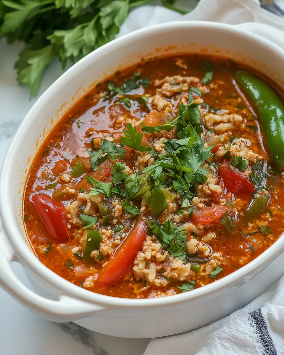 Cozy Stuffed Pepper Soup