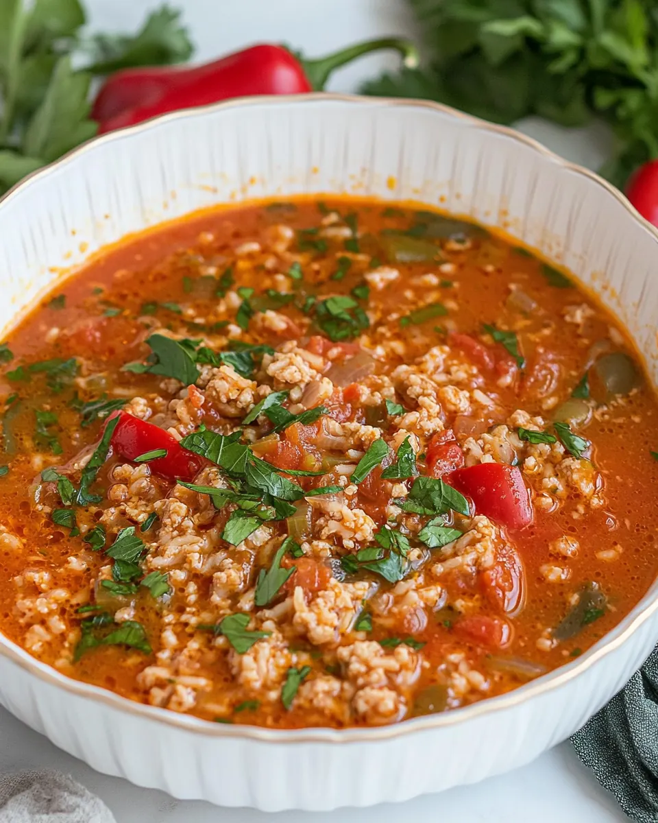 Cozy Stuffed Pepper Soup