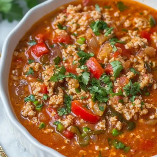 Cozy Stuffed Pepper Soup