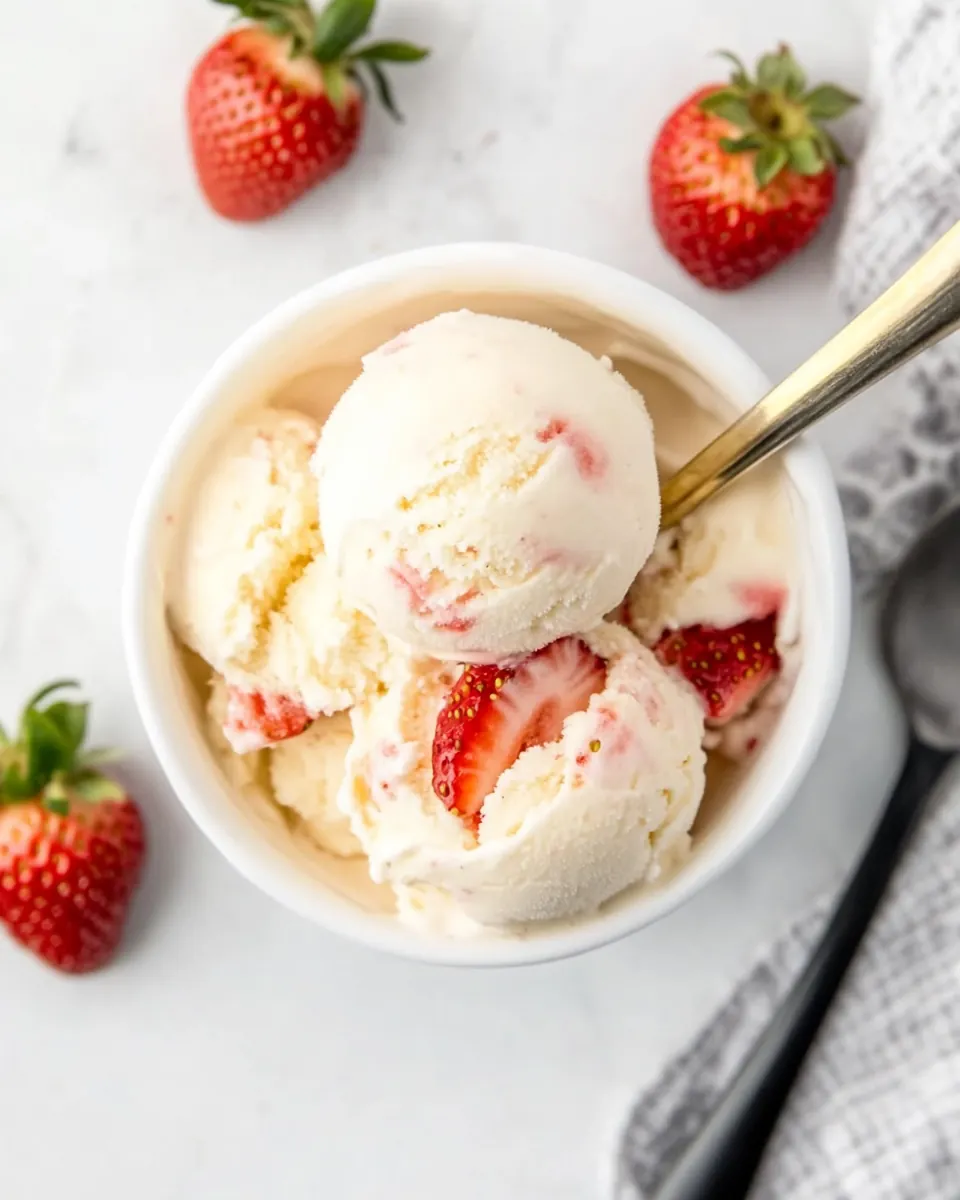 Creme Fraiche Strawberry Ice Cream